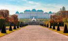 Upper Belvedere Palace and gardens in autumn.