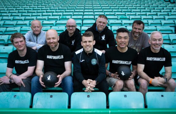 Some of the members of Andy’s Man Club, which opens at Easter Road next month.