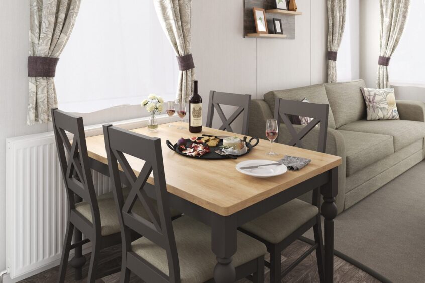 Enjoy a meal in your cosy home.