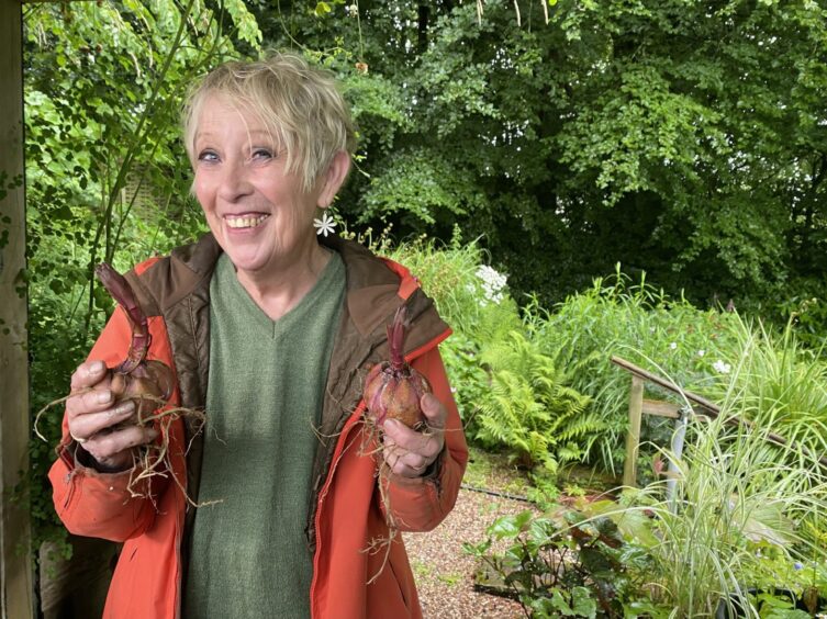 Carol Klein in her garden at home in Devon.