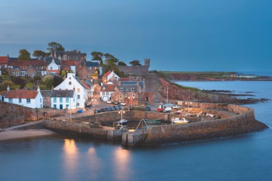 The pretty harbour at Crail.