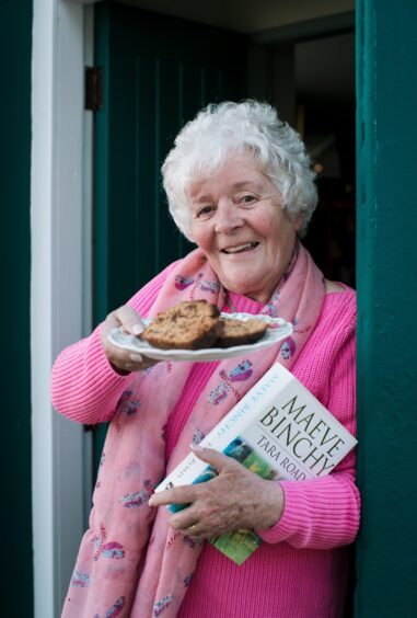 Kathleen with some of her homemade fruit loaf.