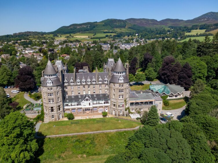 aerial view of Atholl Palace