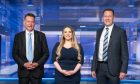 The three candidates vying for the position of leader of the Scottish Conservatives (left to right) Murdo Fraser MSP, Meghan Gallacher MSP and Russell Findlay MSP, in the Scotland Tonight studio ahead of a televised debate.