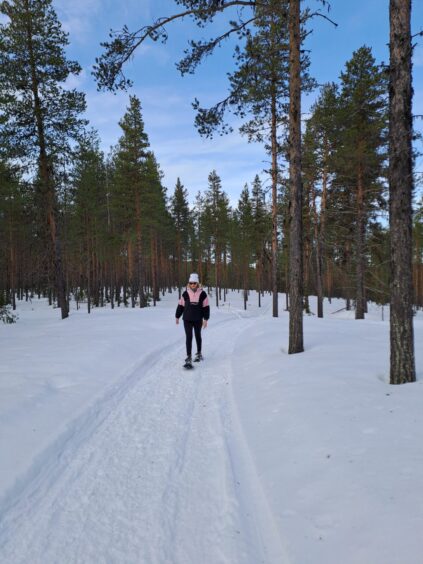 Snowshoeing in Jockfall.