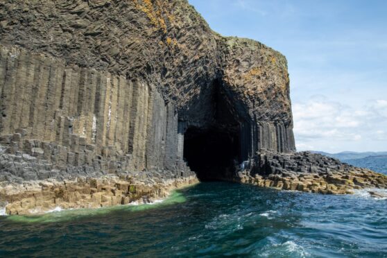 Fingal’s Cave on the uninhabited island of Staffa.