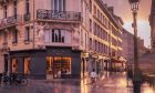 Light bounces off the wet stone in Orleans, France.