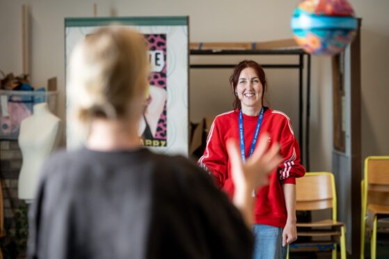 Rae Mainwaring at rehearsals for her play Bright Places.