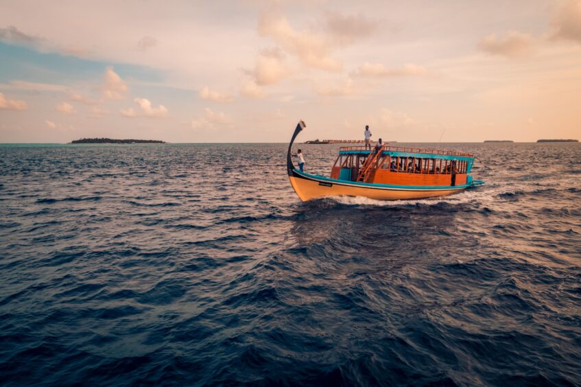 Boat trip on the turquoise waters.