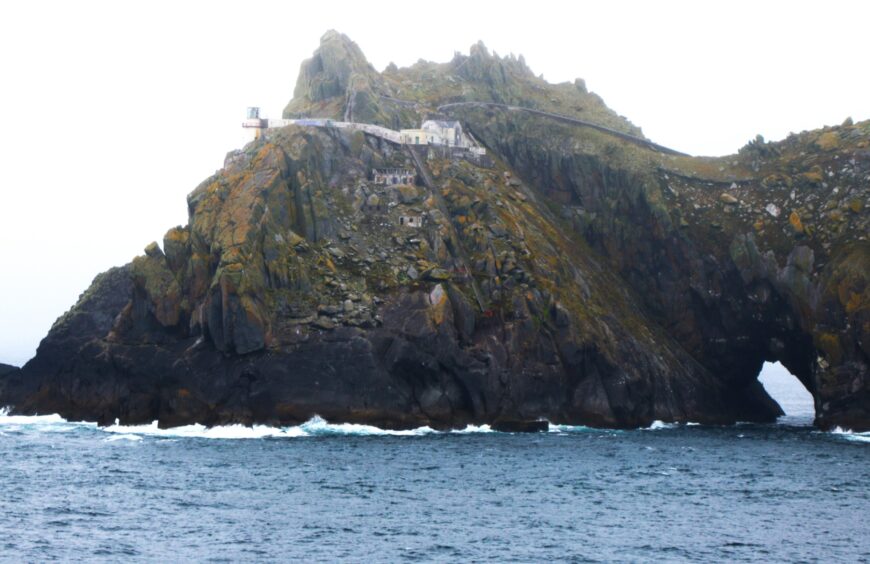 Skellig Michael monastery, which sits 520ft above sea level.