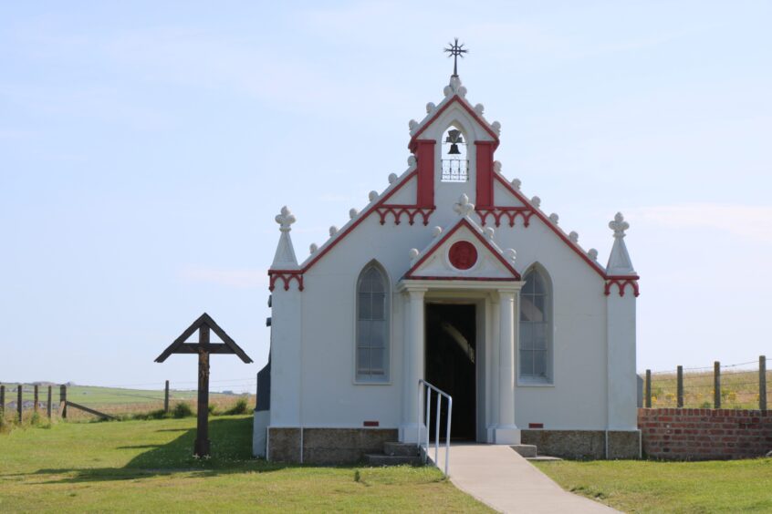 The world famous Italian Chapel, Orkney.