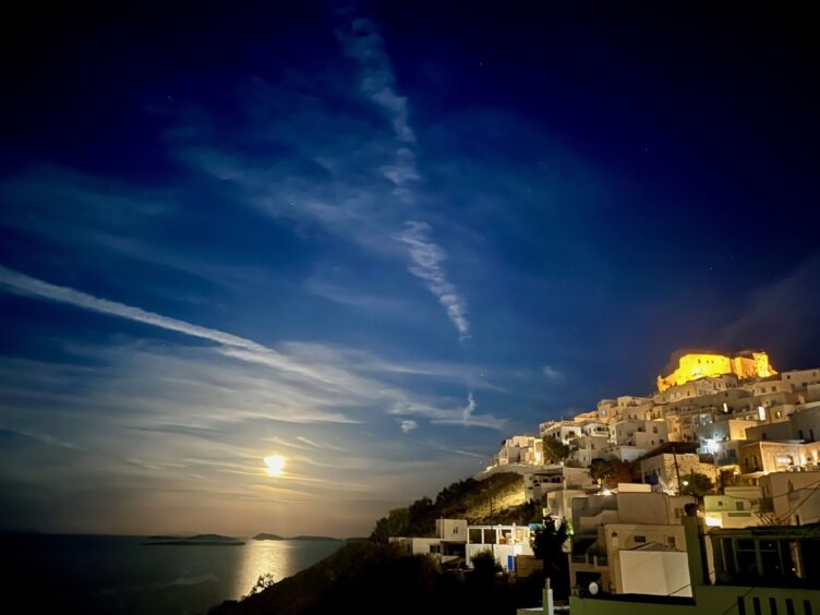 The stunning Chora at night.