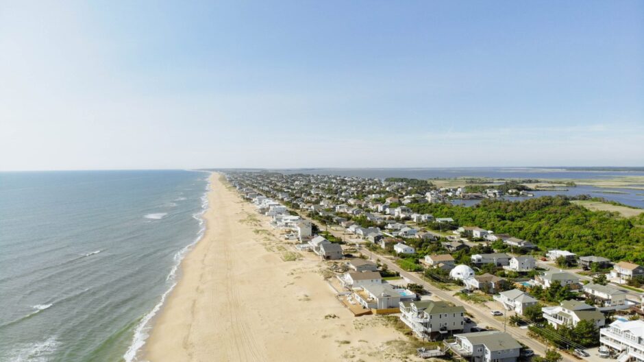 Miles and miles of glorious sand at Virginia Beach.