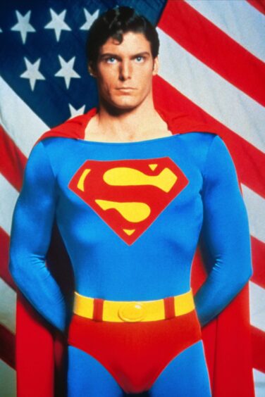 Christopher Reeve as Superman.