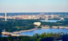 An aerial view of Washington DC.