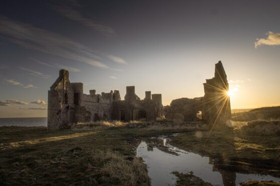 Slain's Castle near Cruden Bay, Aberdeenshire.