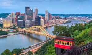 A view of Pittsburgh’s downtown skyline from Mount Washington.