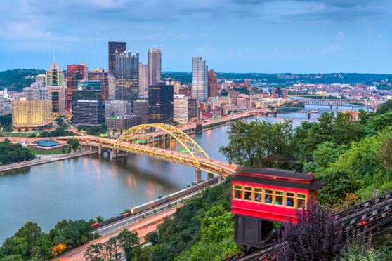 A view of Pittsburgh’s downtown skyline from Mount Washington.