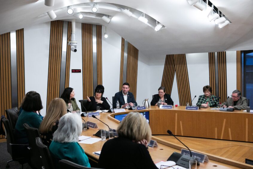 Forced adoption victims and experts meet MSPs in Holyrood.