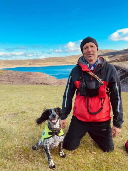 Richard Eadington and his dog, Alfie.