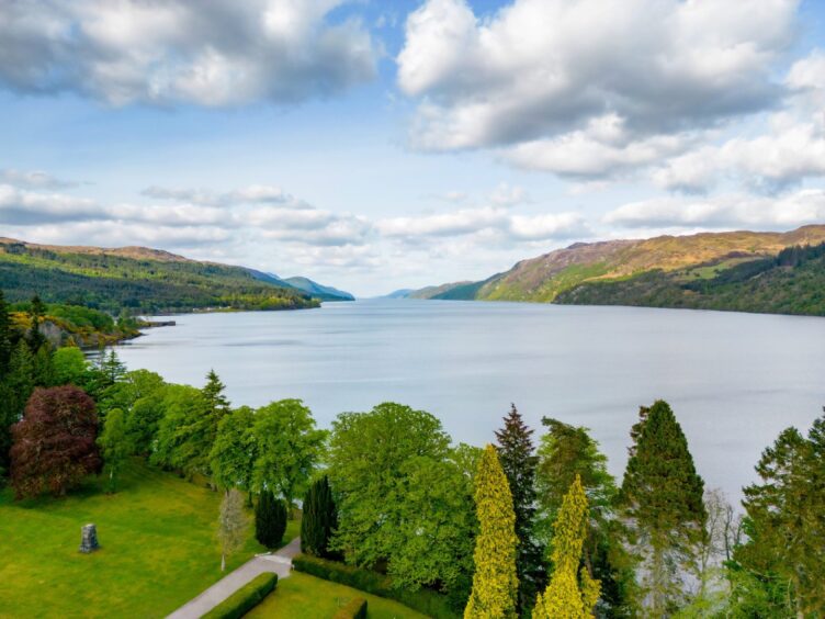 The view looking up Loch Ness.