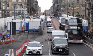 Traffic in Edinburgh.