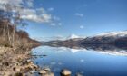 The shores of Loch Rannoch with the peak of Schiehallion.