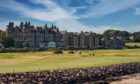 The Marine North Berwick hotel behind the North Berwick Golf Club.