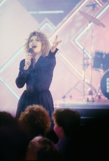 Kim on The Hippodrome Show in 1989.