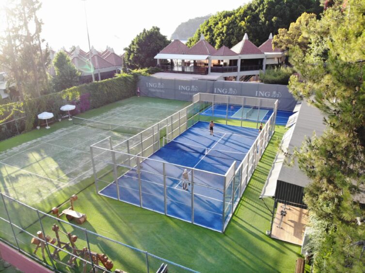 The Padel courts.