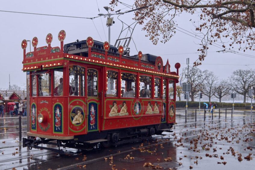 A traditional tram.