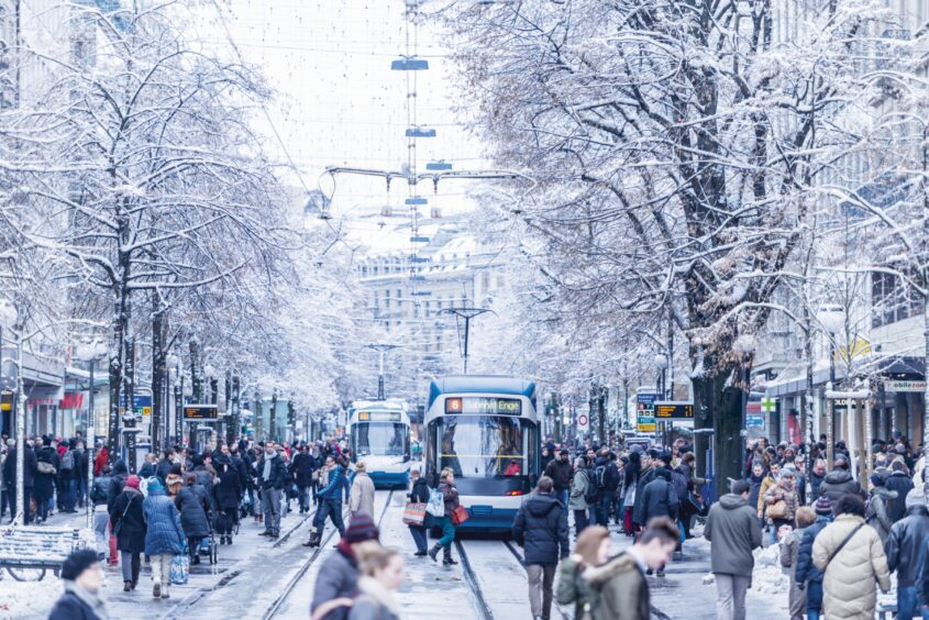 Zurich in winter.