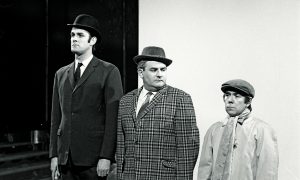 John Cleese, Ronnie Barker and Ronnie Corbett in a famous 1960s satirical sketch about class on The Frost Report. “I am middle class, I look up to him,” says Barker of Cleese. Then, looking at Corbett, “He is working class, I look down on him.”