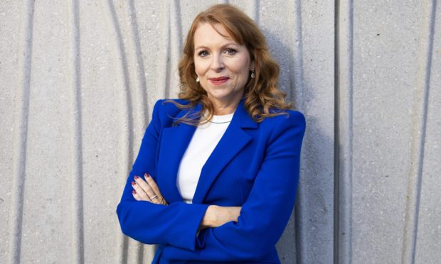 Ash Regan outside the Scottish Parliament.