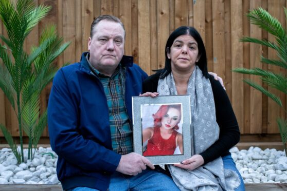 Demi’s parents John and Helen Simpson at home in Airdrie.