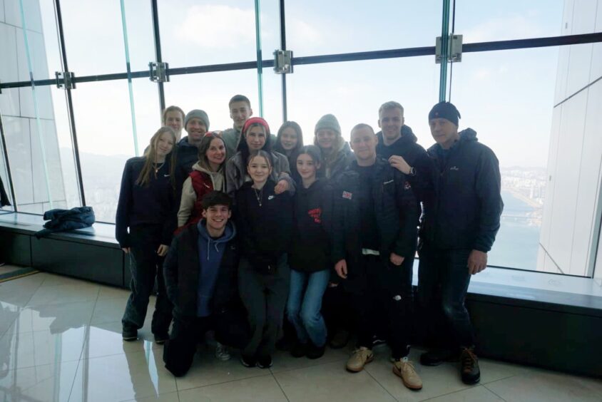 The GB ice climbing team in South Korea.