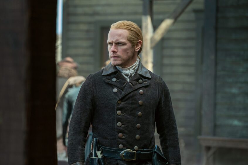 Sam Heughan as Outlander's Jamie Fraser.