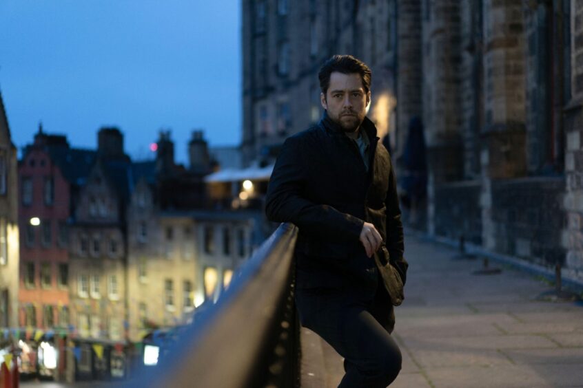 Richard Rankin as Rebus in the Edinburgh-set detective show, Rebus