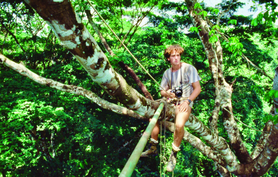 Gordon Buchanan, aged 17, on his first assignment to Sierra Leone.