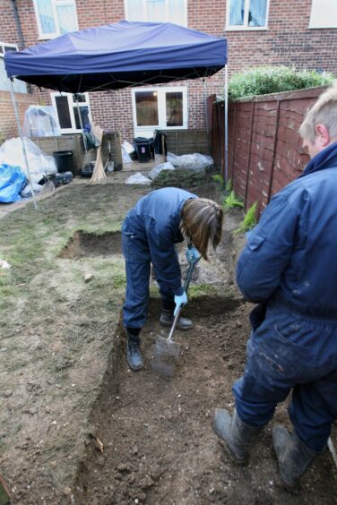 Tobin’s son’s DNA on Vicky Hamilton’s purse led to police finding her and Dinah McNicol buried in the garden at Tobin’s Margate home.