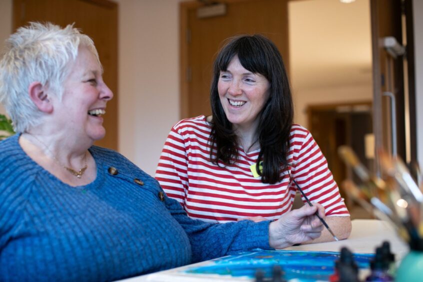 Alison with artist Jeni Pearson.
