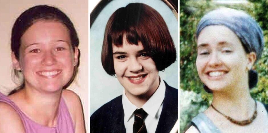 Victims of serial killer Peter Tobin (left - right) Angelika Kluk, Vicky Hamilton and Dinah McNicol.