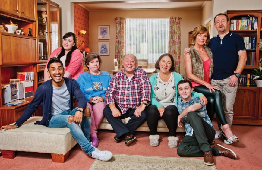 Elaine C Smith and the cast of hit comedy Two Doors Down.