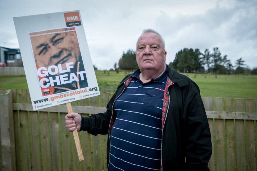 John Easton outside the golf course.