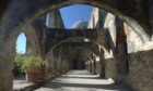 Colonnade arches in the San Jose Mission.