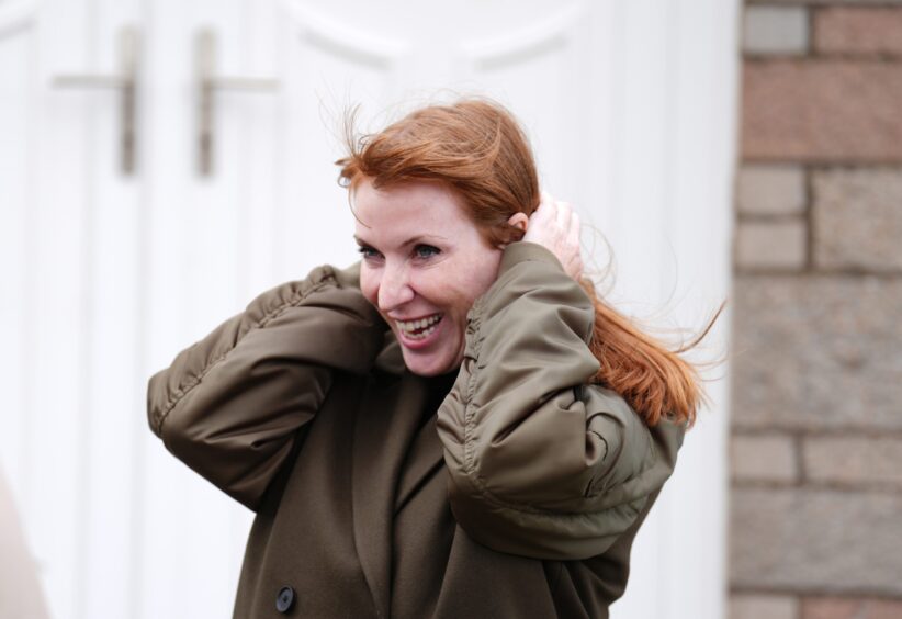 Labour Deputy Leader Angela Rayner on the campaign trail in Hamilton.