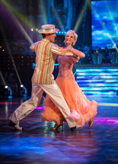 Judy Murray with Anton Du Beke on Strictly in 2014.