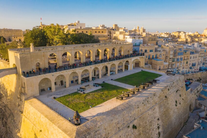 The Upper Barrakka Gardens in Valletta.
