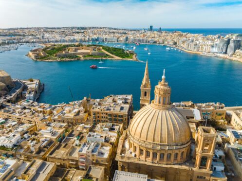A view over Malta’s capital, Valletta.