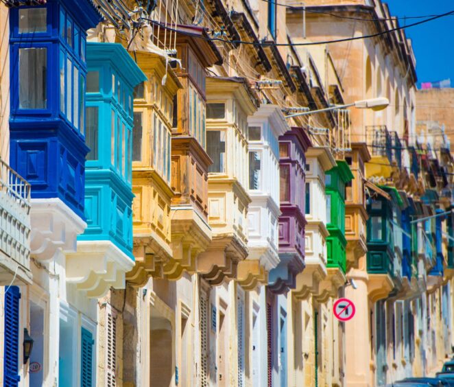 The streets of Valletta.